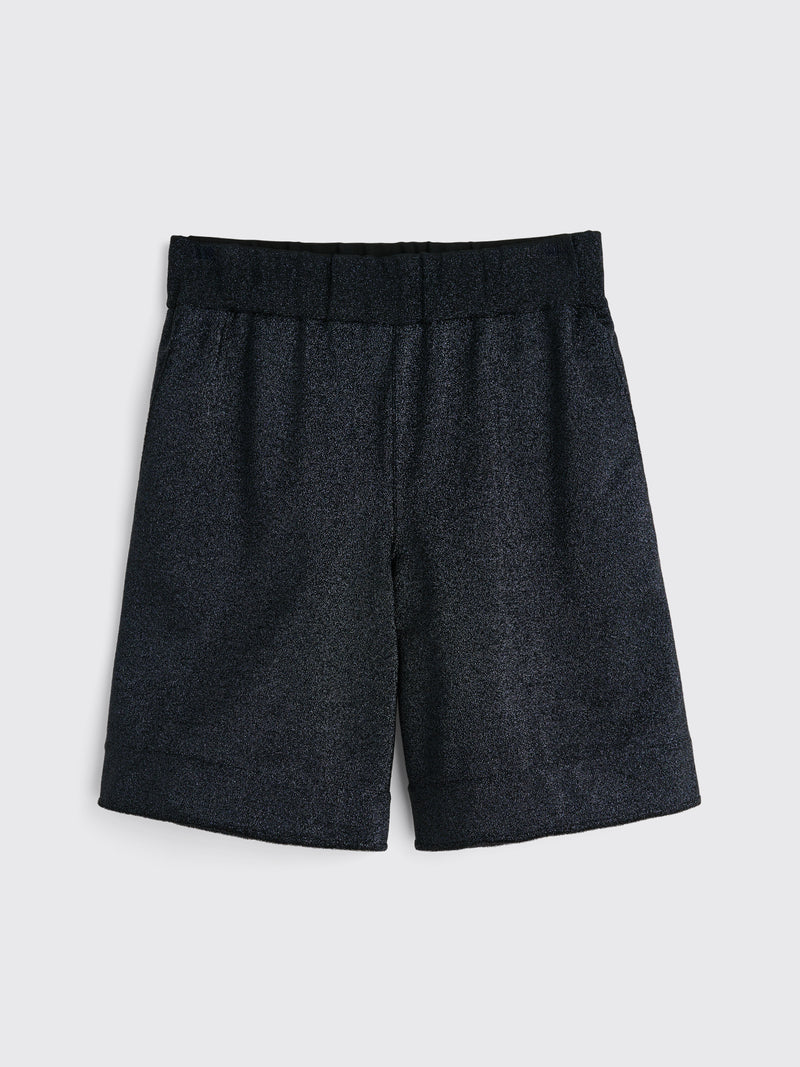 Jil Sander - metallic shorts night blue