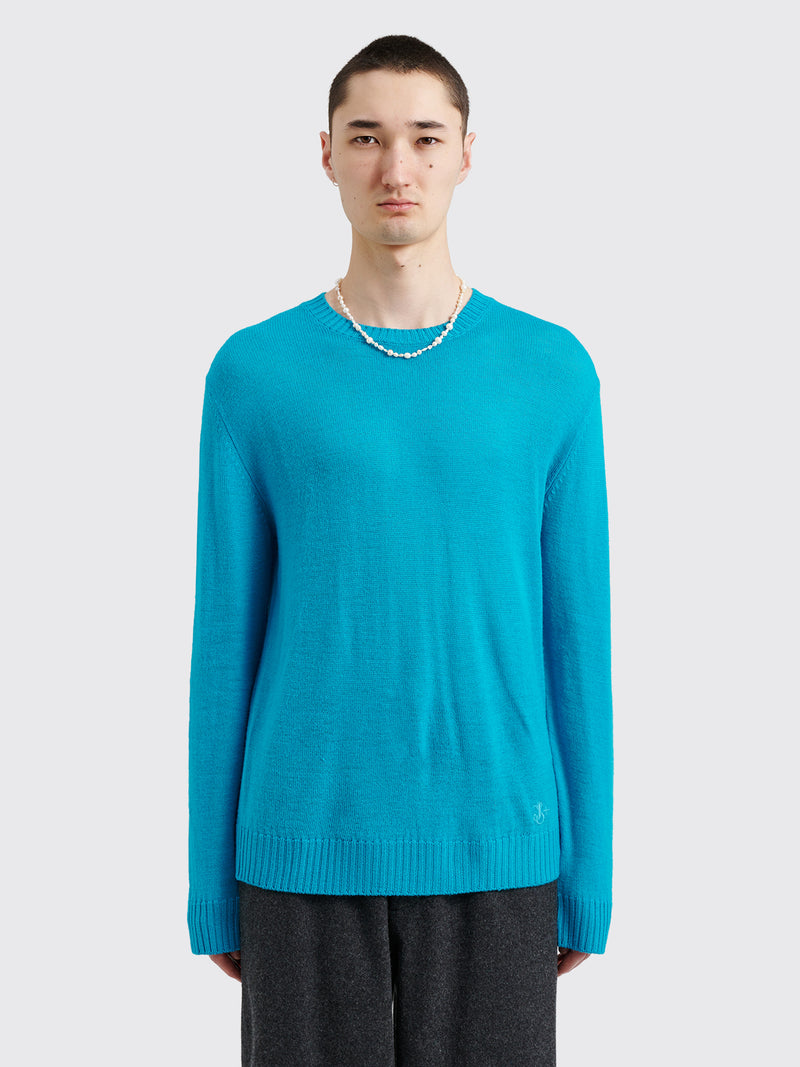 Jil Sander - + extra fine virgin wool sweater caraibi blue