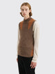 _J.L-A.L_ Liquid Alpaca Vest Grey / Brown