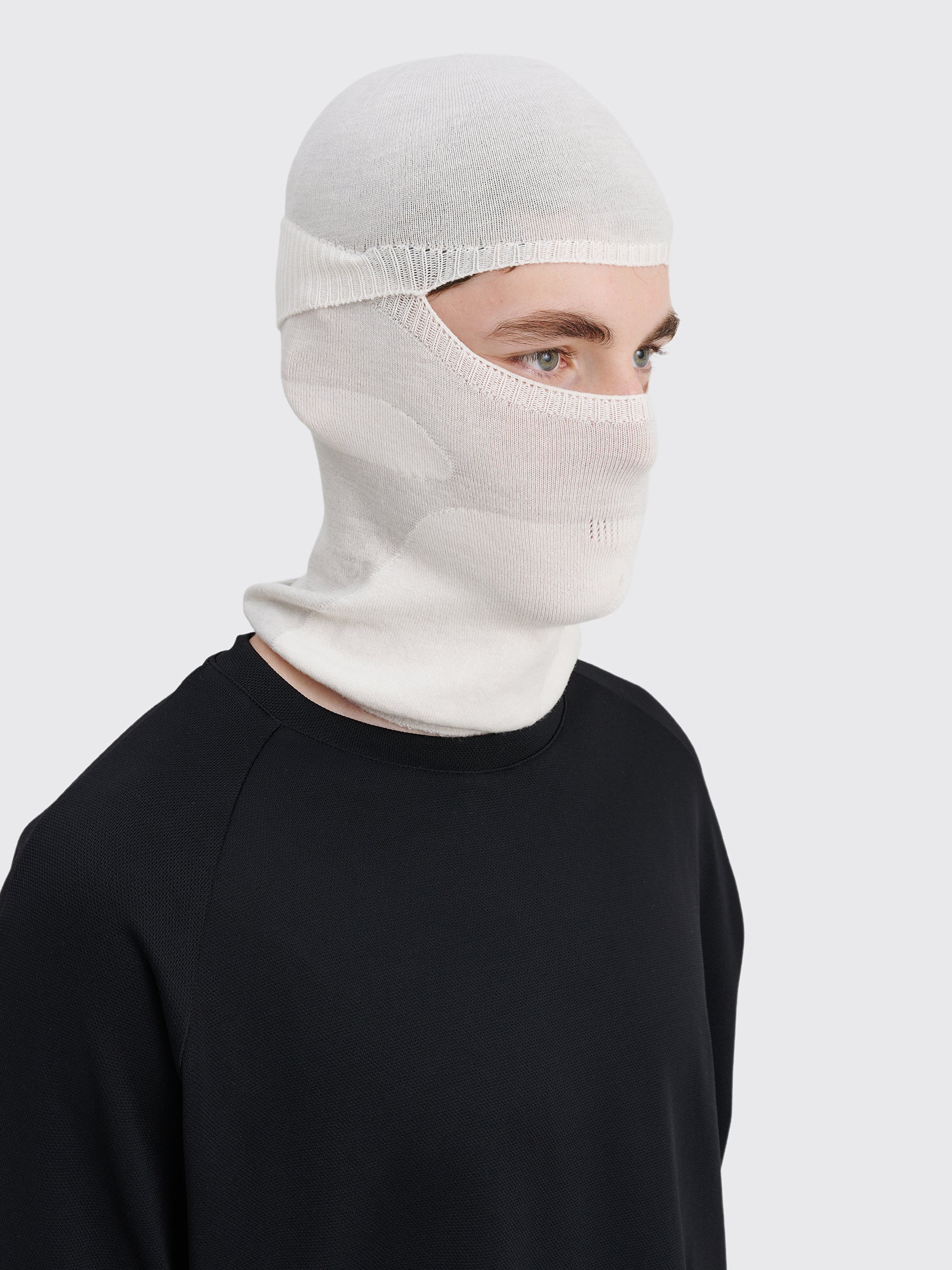 _J.L-A.L_ Wool Knit Balaclava White