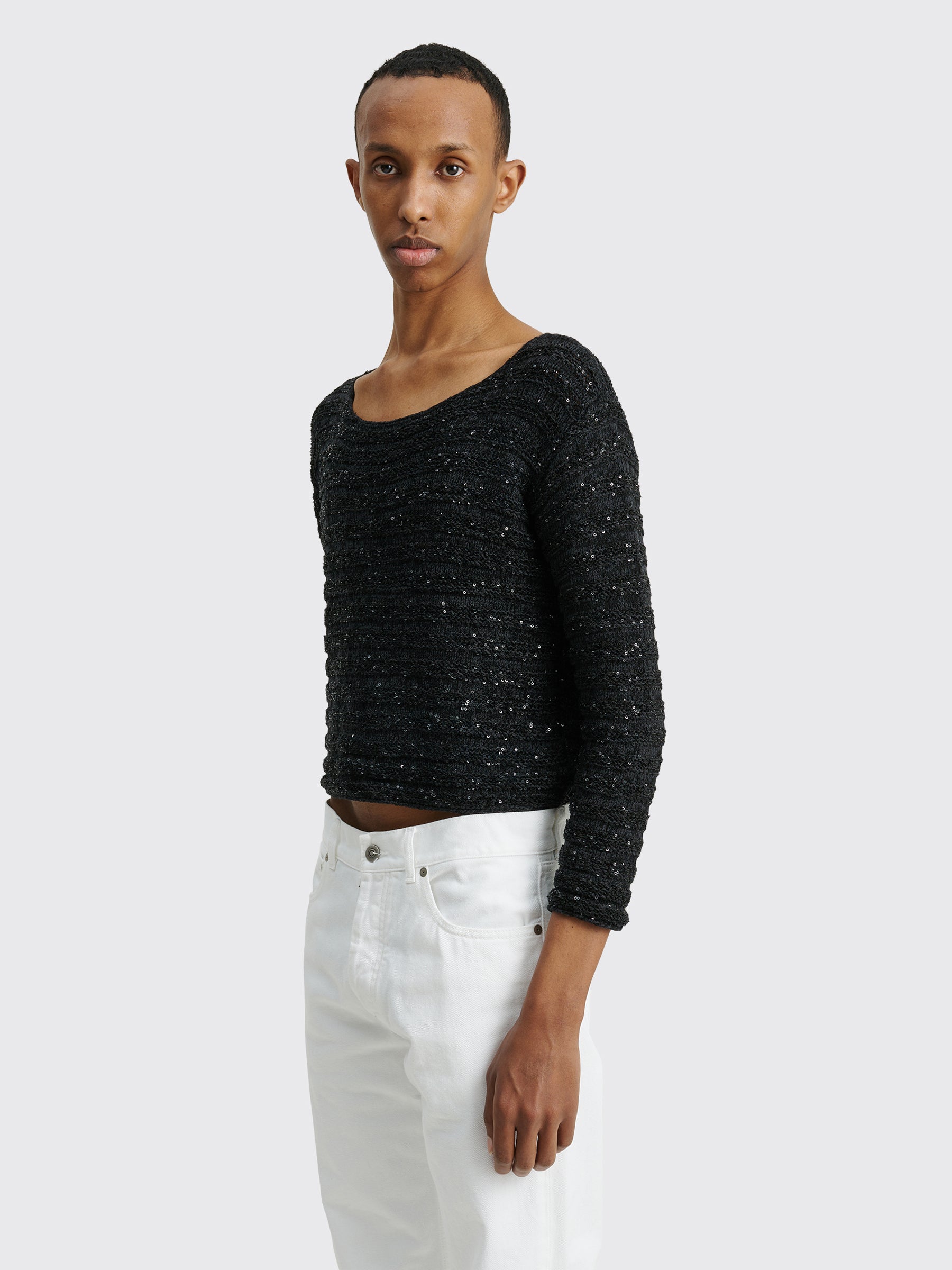 Judy Turner Luc Cropped Sweater Black