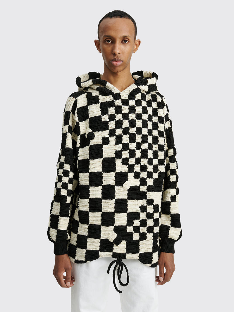 Judy Turner - pi hooded sweater black / white