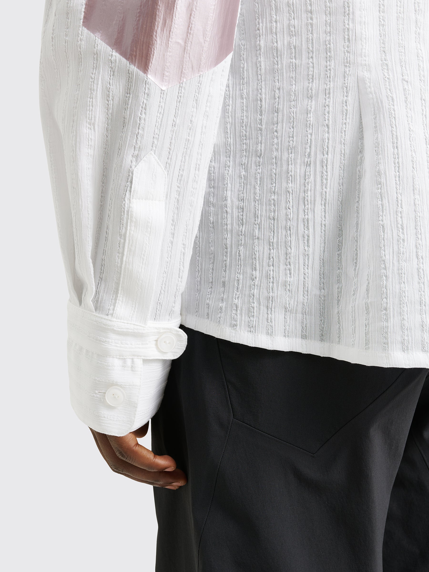 Kiko Kostadinov Danh Applique Shirt Frost White