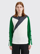 Kiko Kostadinov Remus Top Jersey White / Dim Grey / Hunter Green