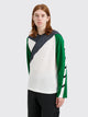 Kiko Kostadinov Remus Top Jersey White / Dim Grey / Hunter Green