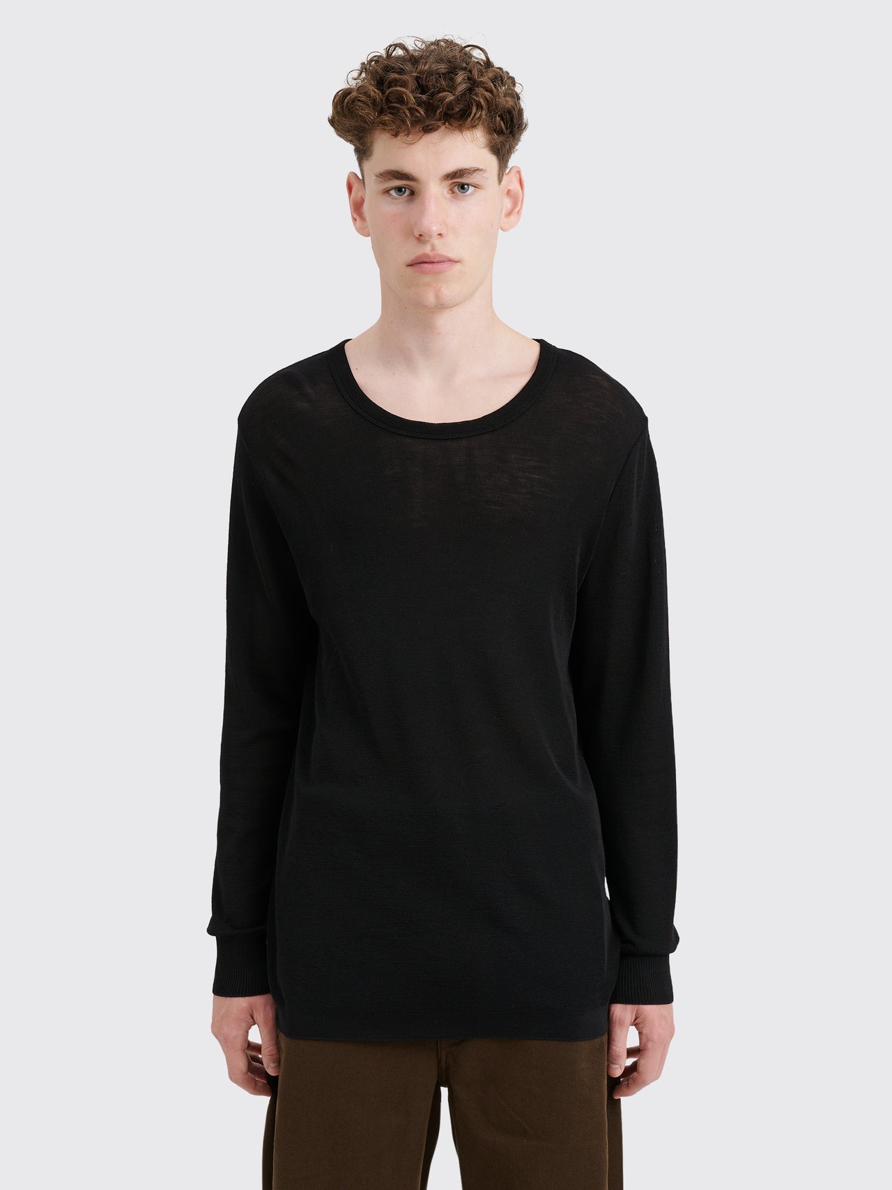 Lemaire Seamless Long Sleeve T-shirt Black