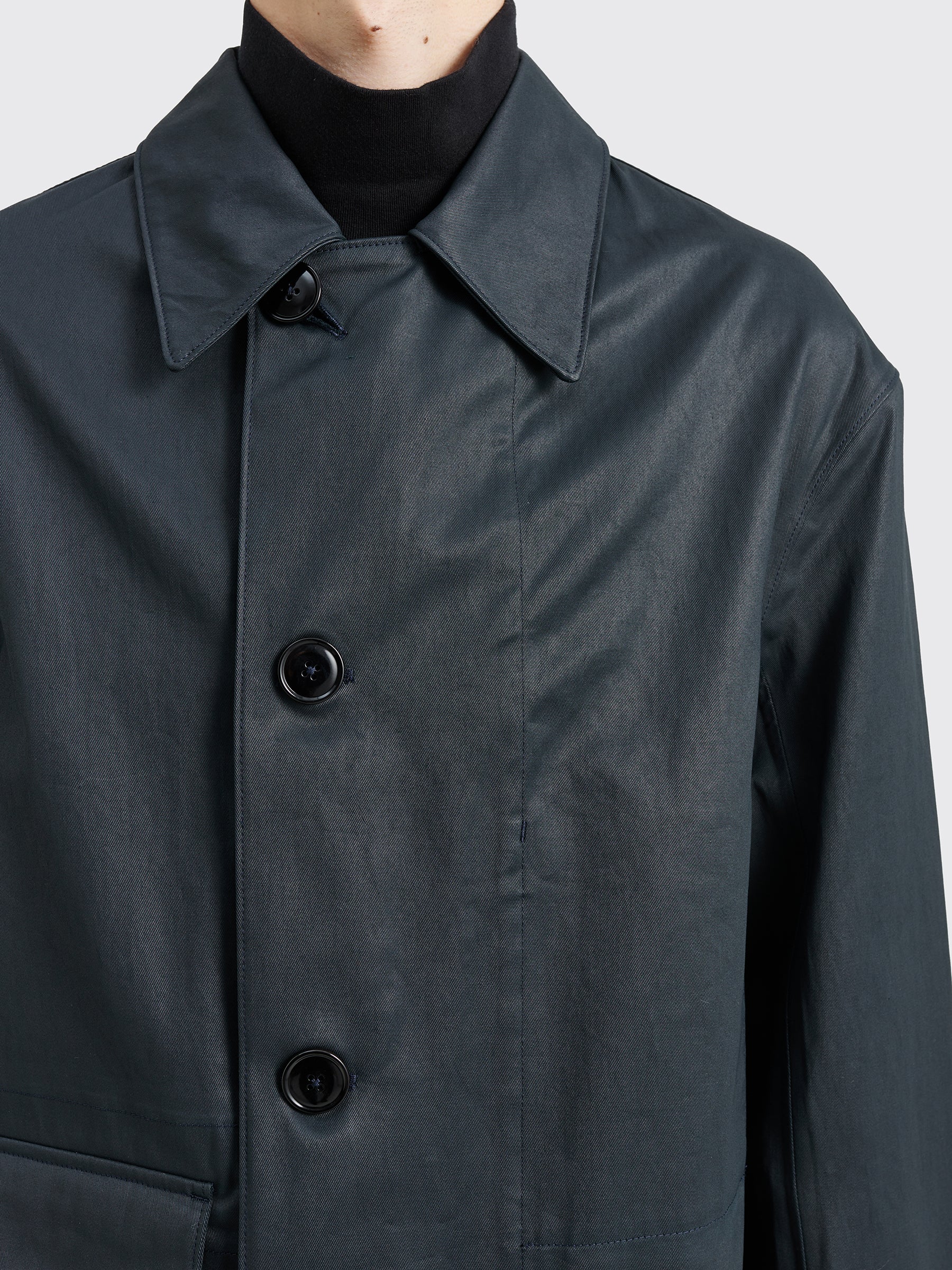 Lemaire Car Coat Midnight Green