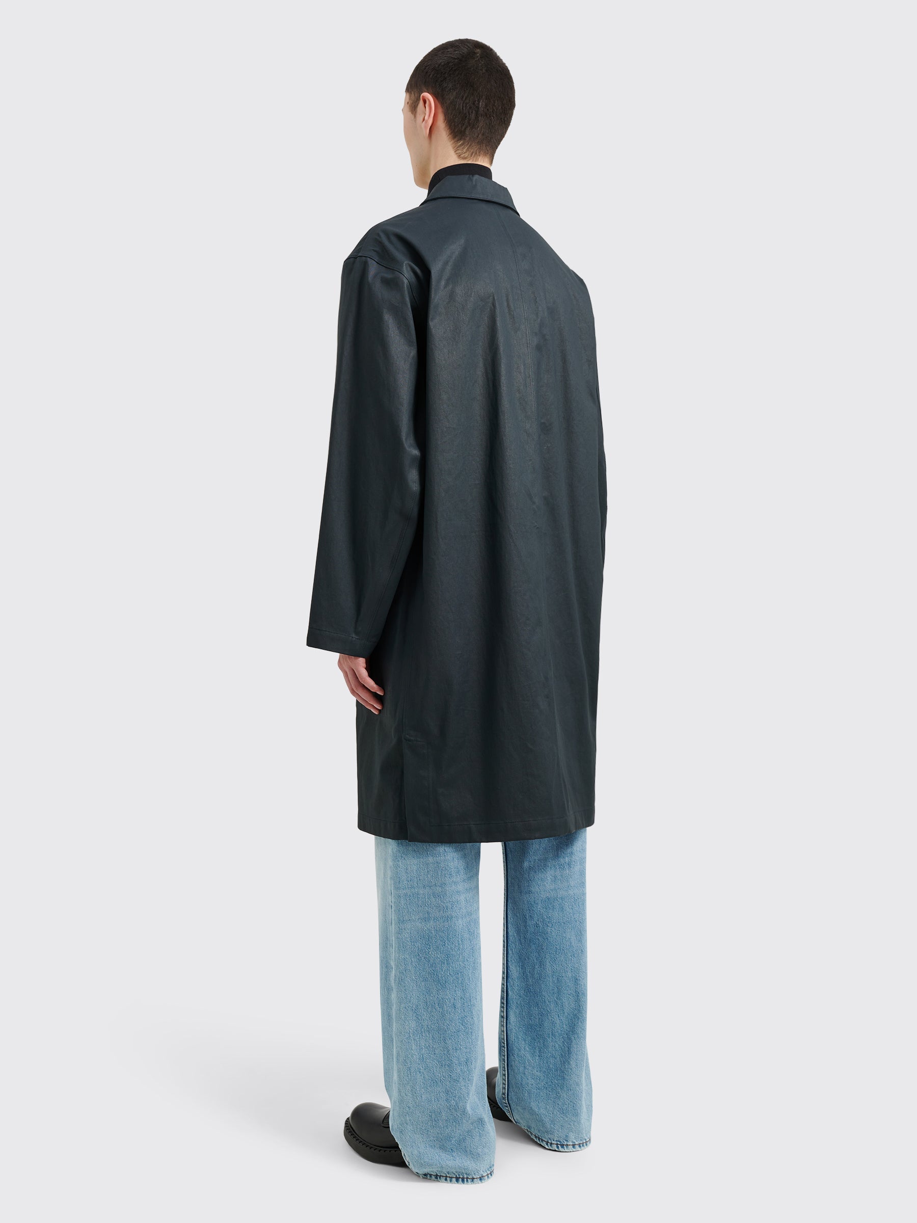 Lemaire Car Coat Midnight Green