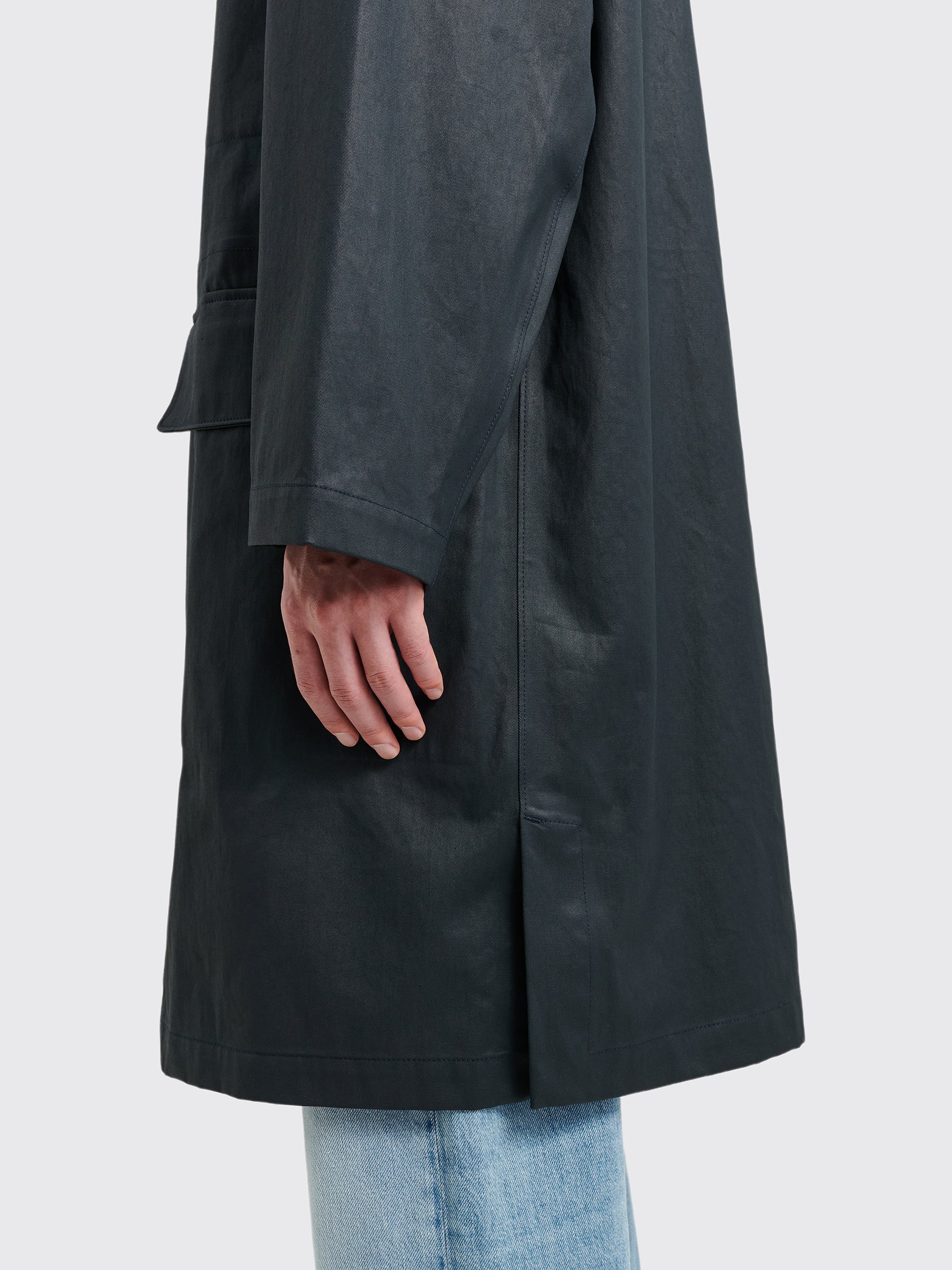 Lemaire Car Coat Midnight Green