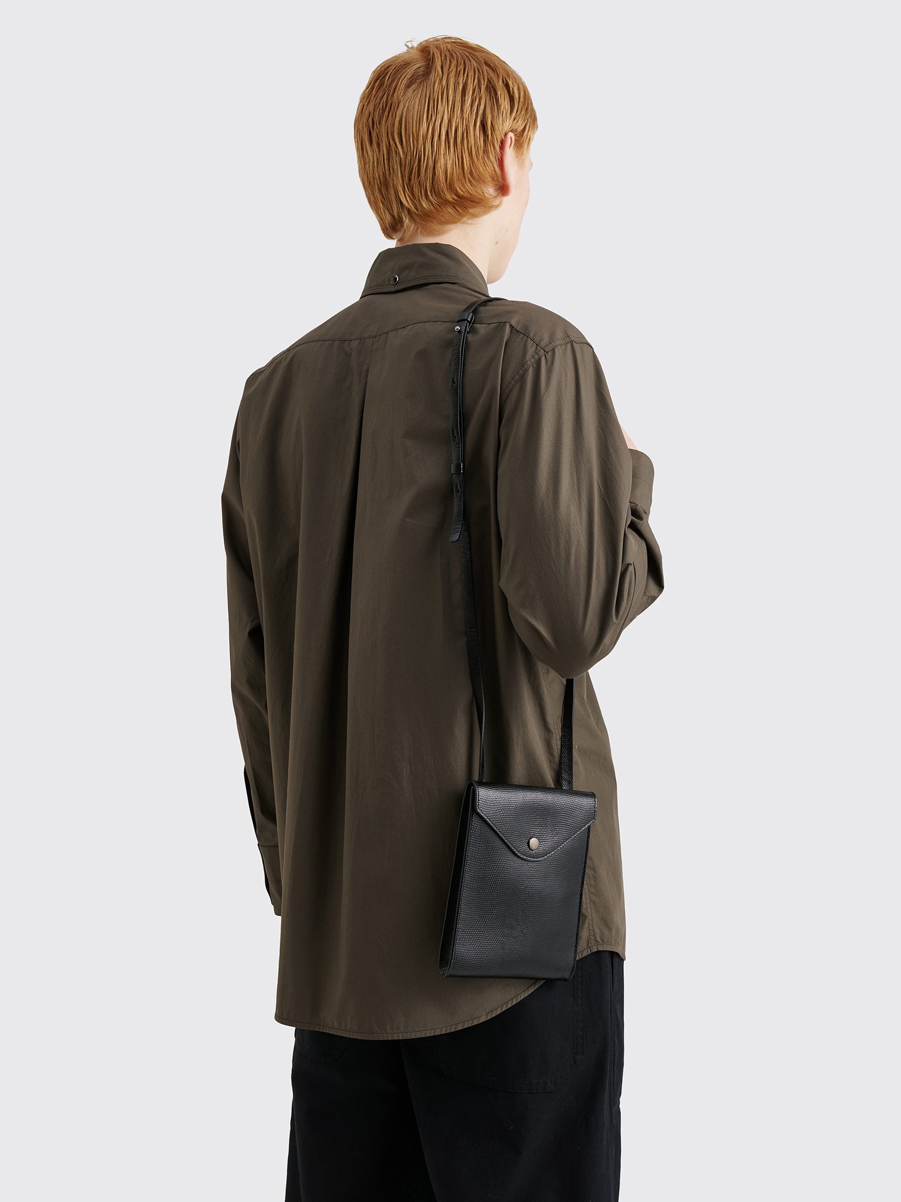 Lemaire Envelope With Strap Black