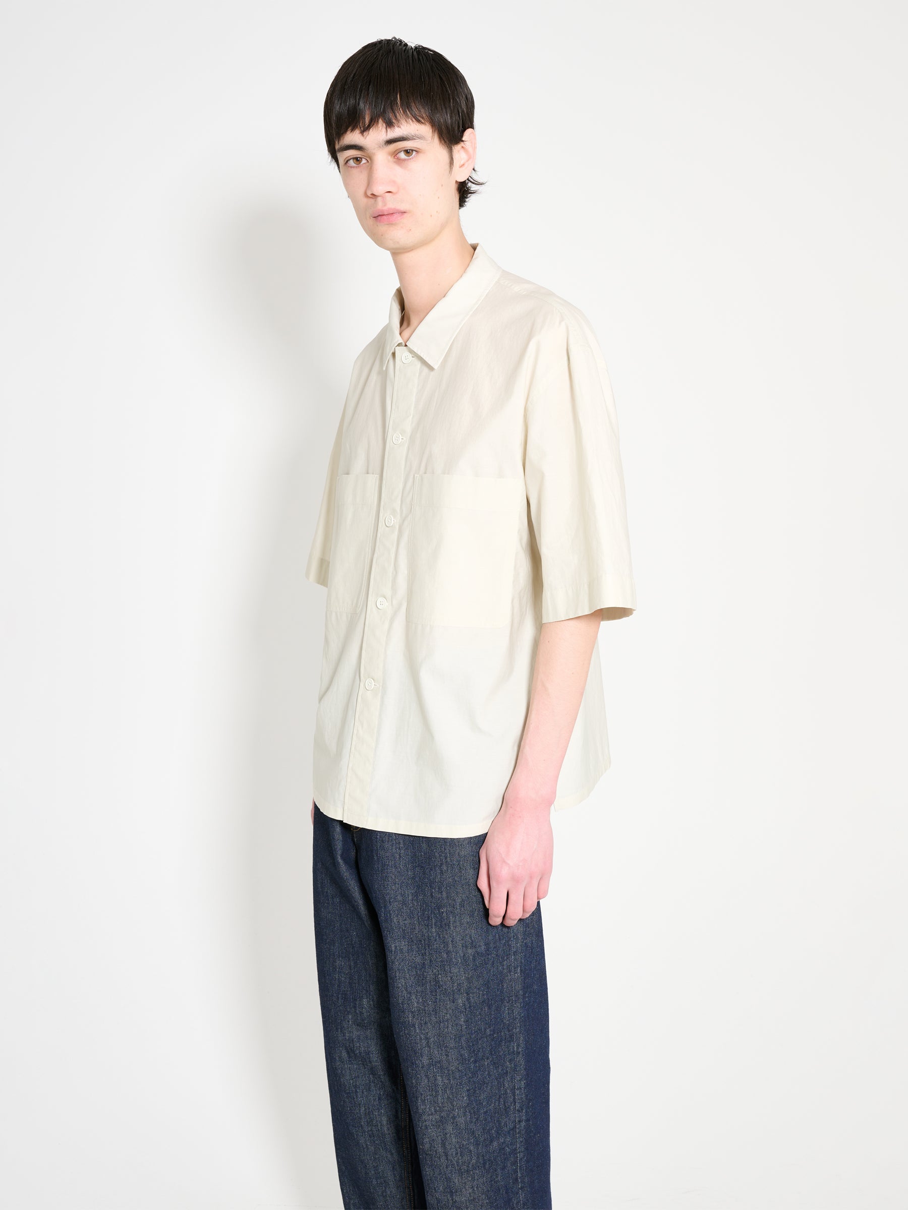 Lemaire Short Sleeve Pyjama Shirt Pale Mastic