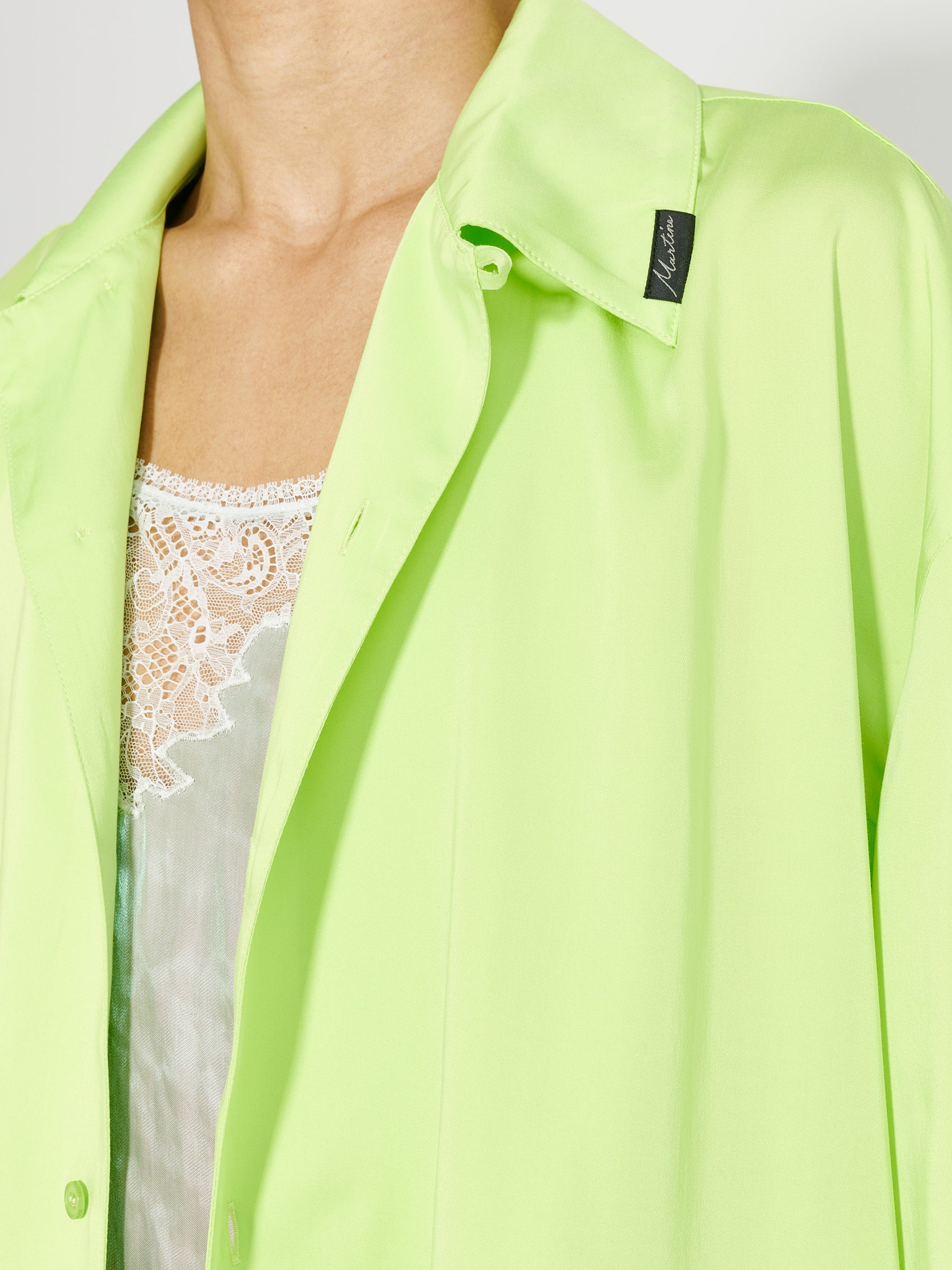 Martine Rose Camisole Shirt Lime / Iridescent
