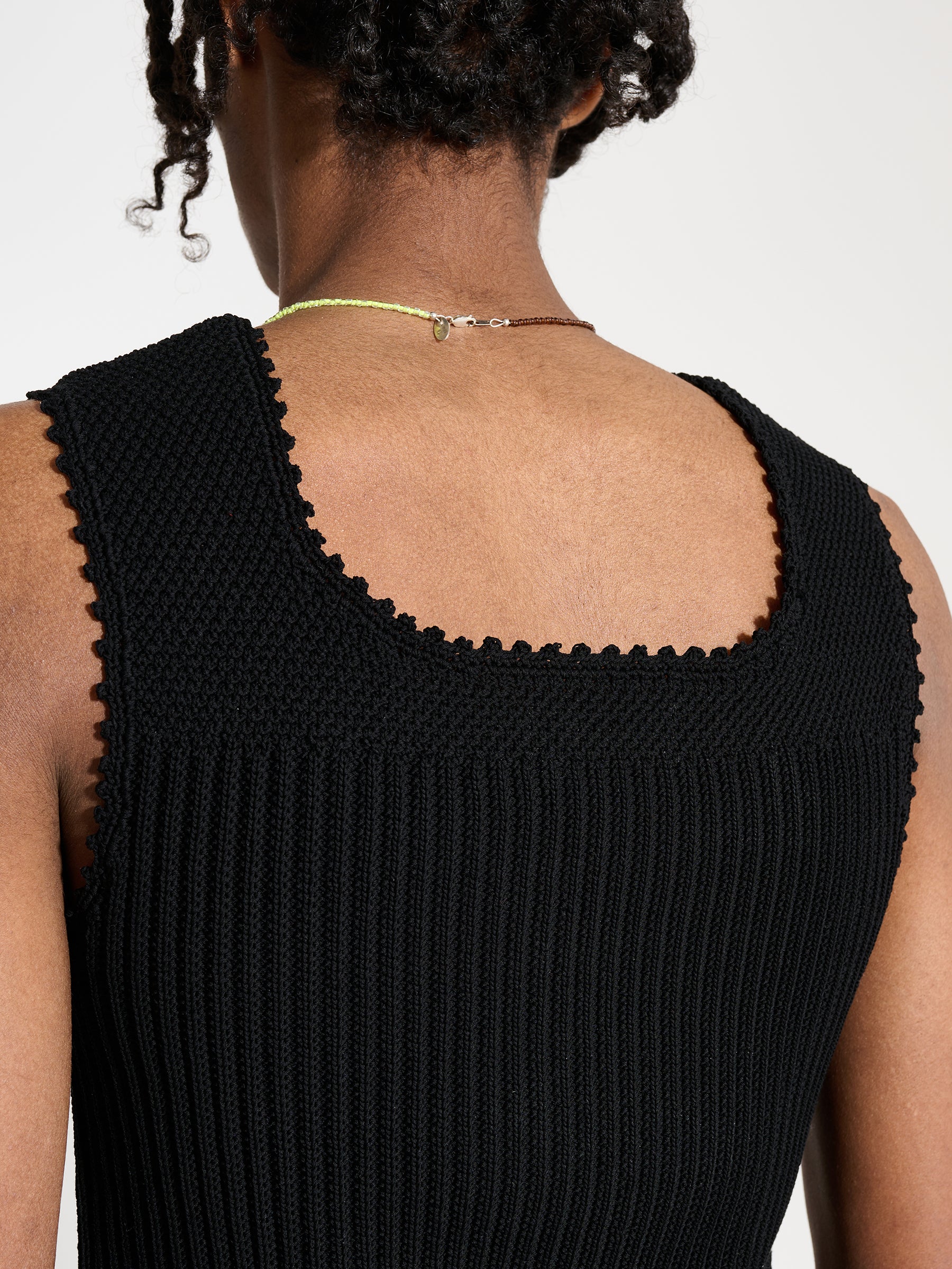 Martine Rose Crochet Vest Black