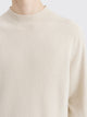 Margaret Howell Saddle Crew Neck Cashmere Cotton Twist Sandstone