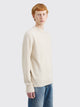 Margaret Howell Saddle Crew Neck Cashmere Cotton Twist Sandstone