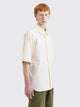 Margaret Howell Short Sleeve Raglan Shirt Light Cotton Twill Off White