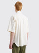 Margaret Howell Short Sleeve Raglan Shirt Light Cotton Twill Off White