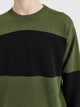 Margaret Howell MHL Block Stripe Jumper Dry Cotton Green / Black