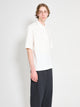 Margaret Howell MHL Offset Placket Polo Textured Cotton White