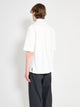 Margaret Howell MHL Offset Placket Polo Textured Cotton White