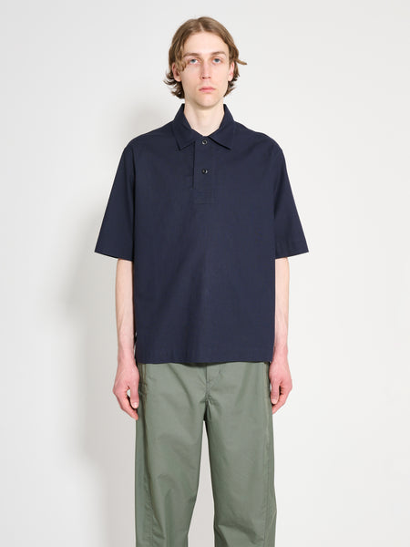 トップス MARGARET HOWELL RAMIE COTTON POLO MHL - Offset Placket Polo White - Rendez-vous Store
