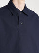 Margaret Howell MHL Offset Placket Polo Textured Cotton Ink