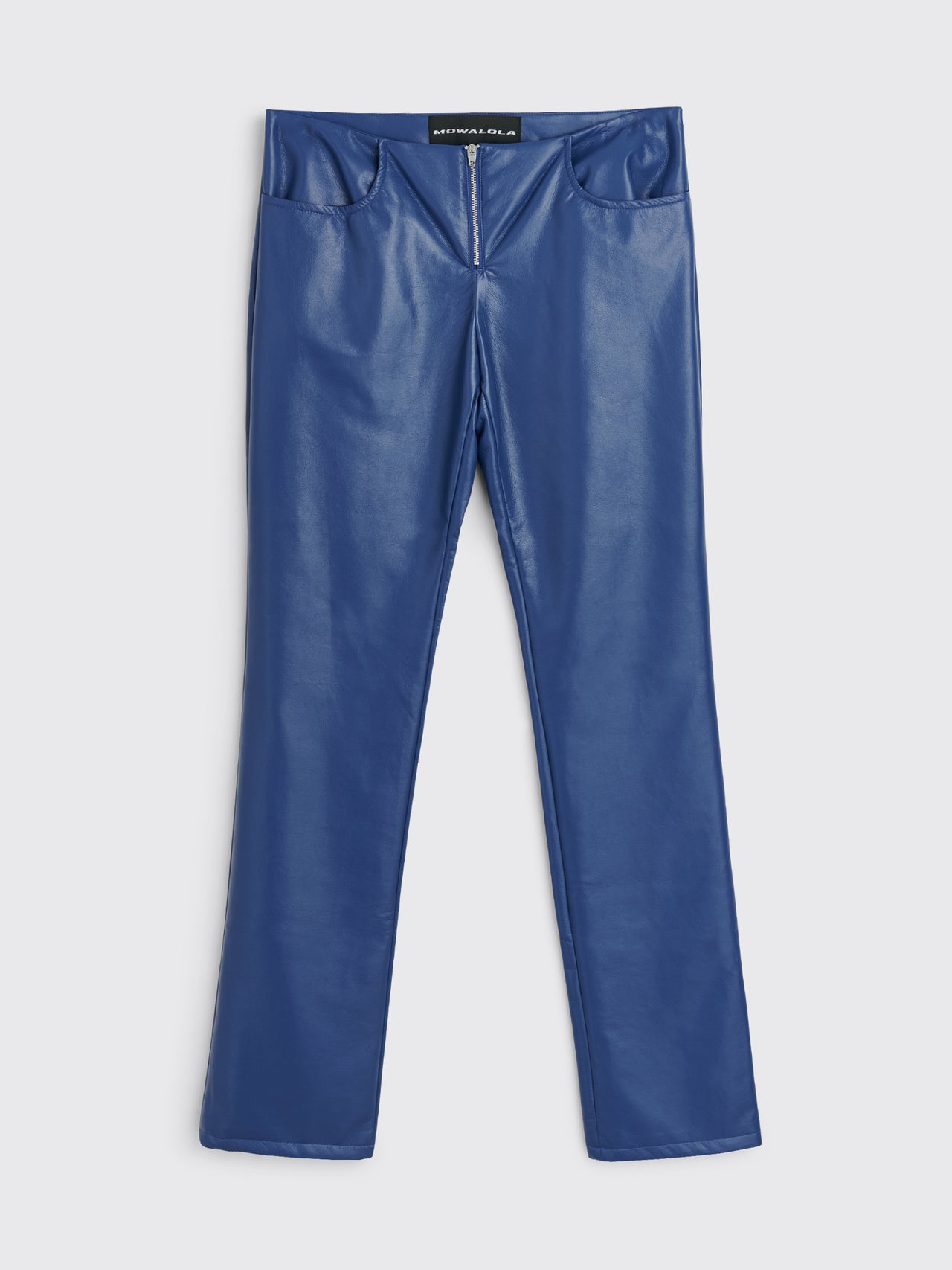Mowalola Faux Leather Pants Blue