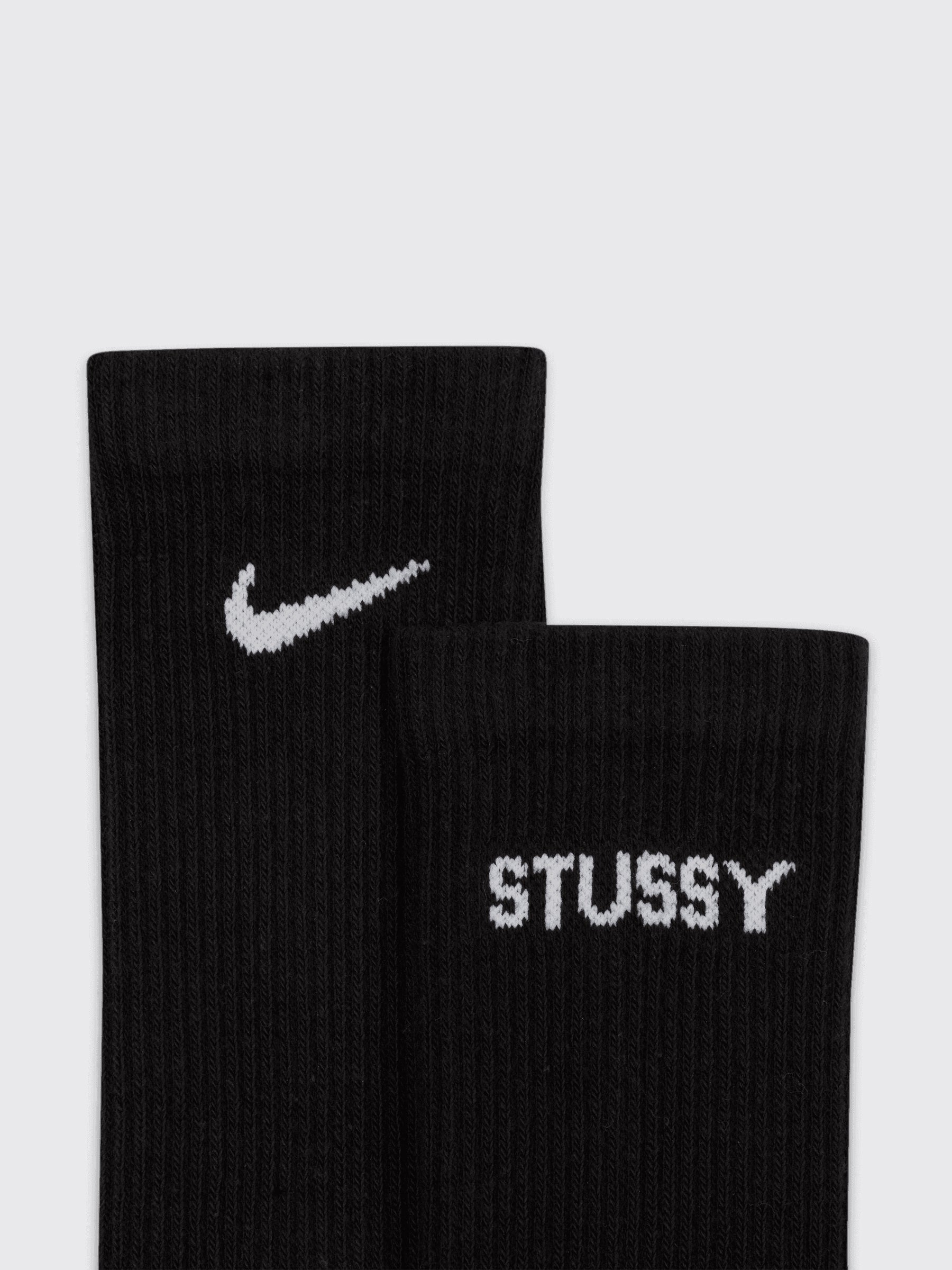 Nike x Stüssy Everyday Plus Cushioned Crew Socks Black / White