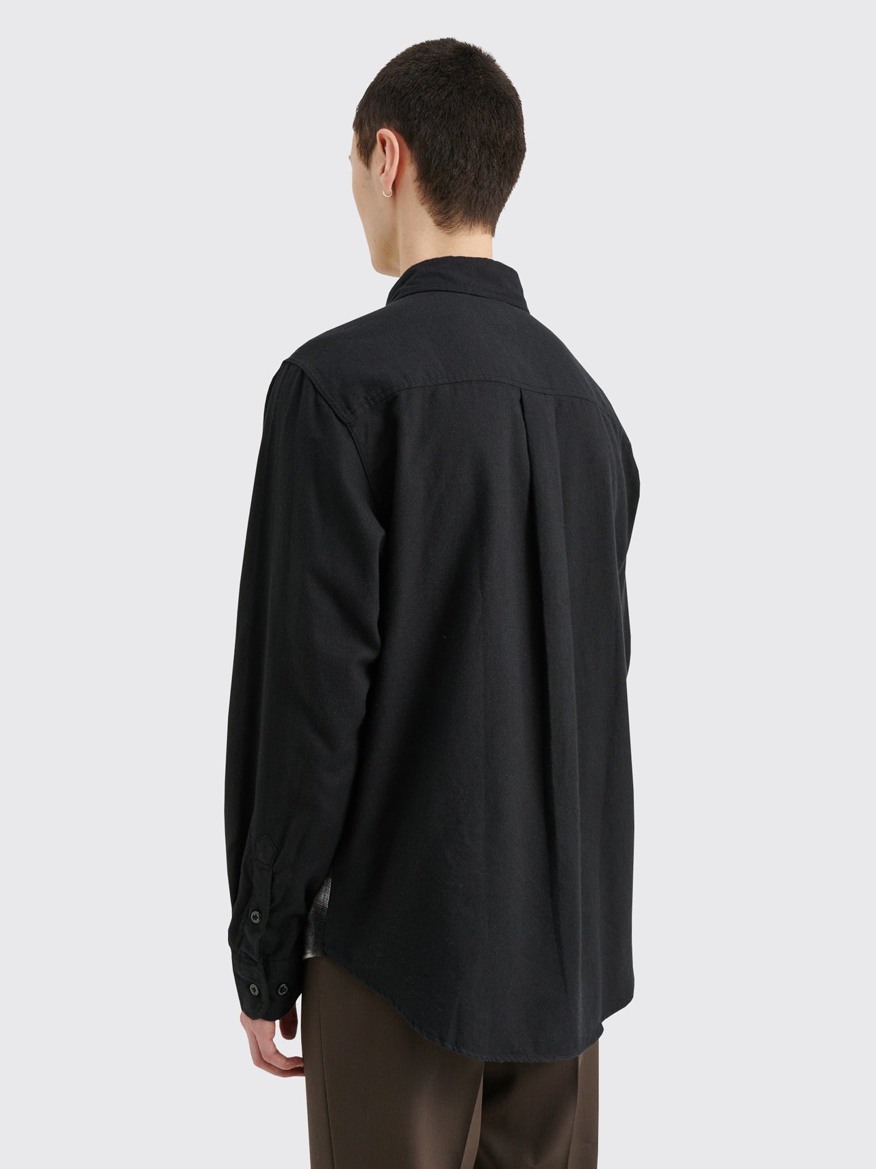 Noah Plaid Panel Shirt Black / White