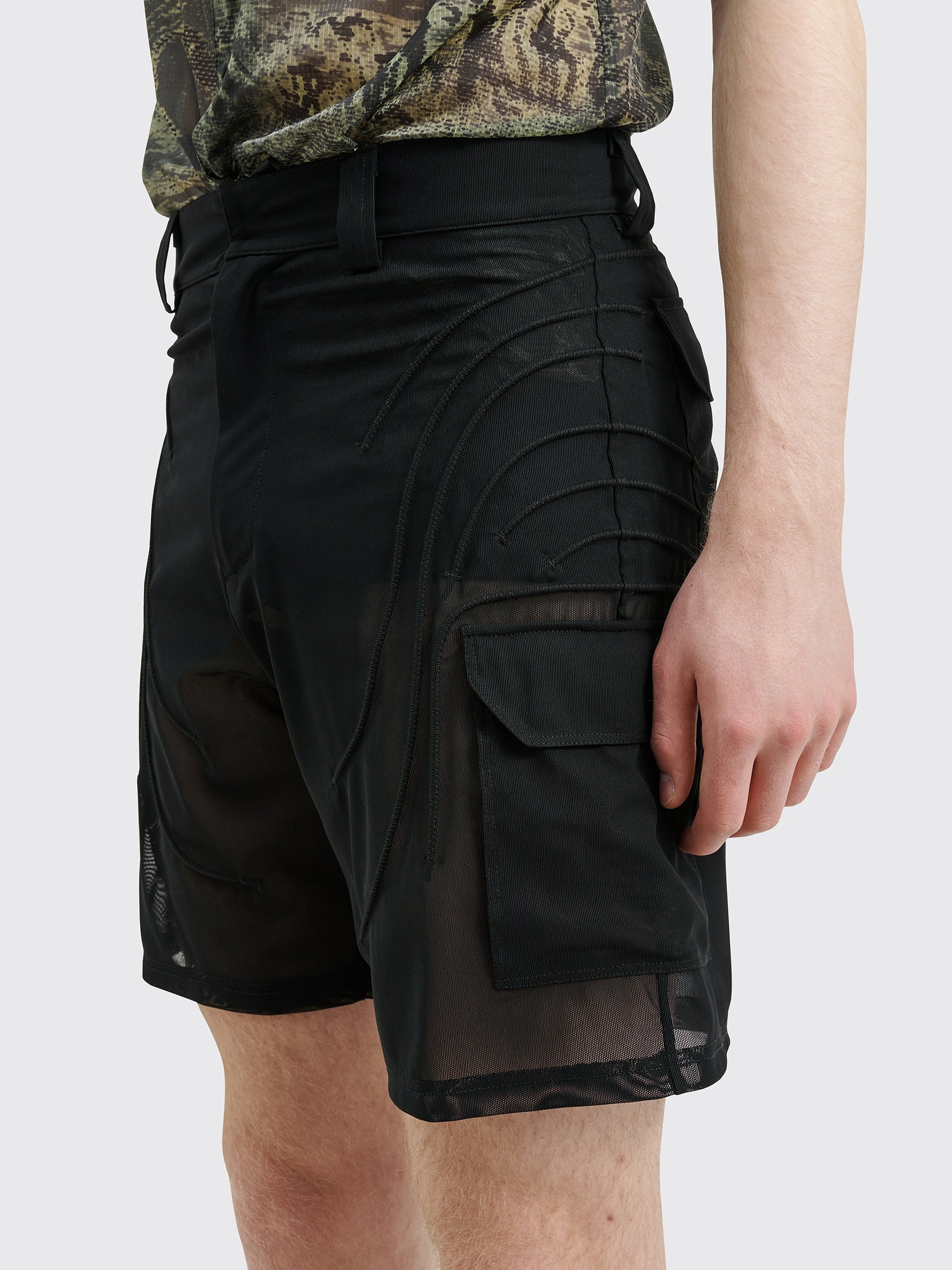 Olly Shinder Veins Utility Shorts Black