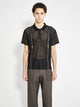 Olly Shinder Zip Polo Black Mesh