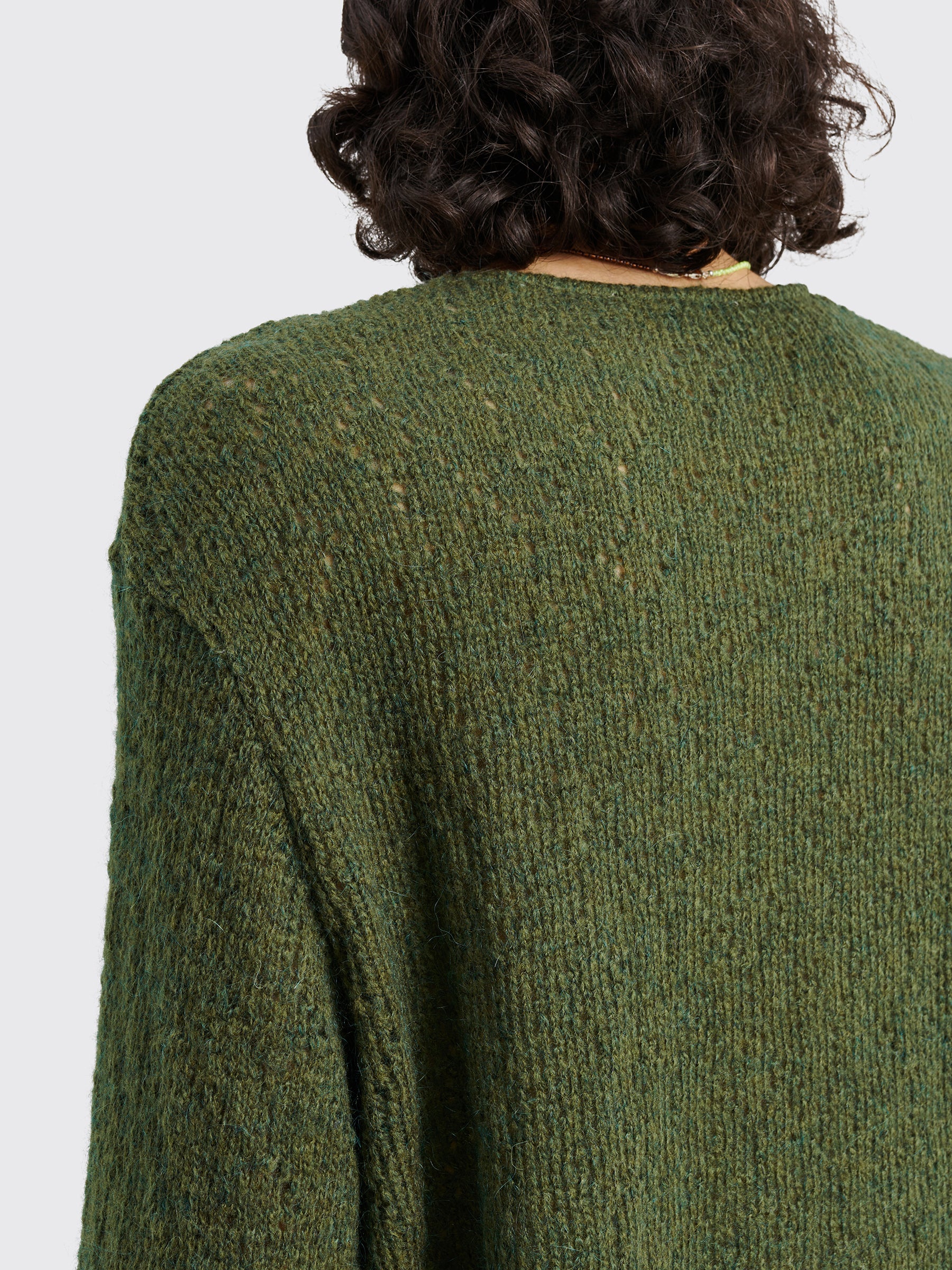Our Legacy Double Lock U Neck Crochet Sweater Moor Green