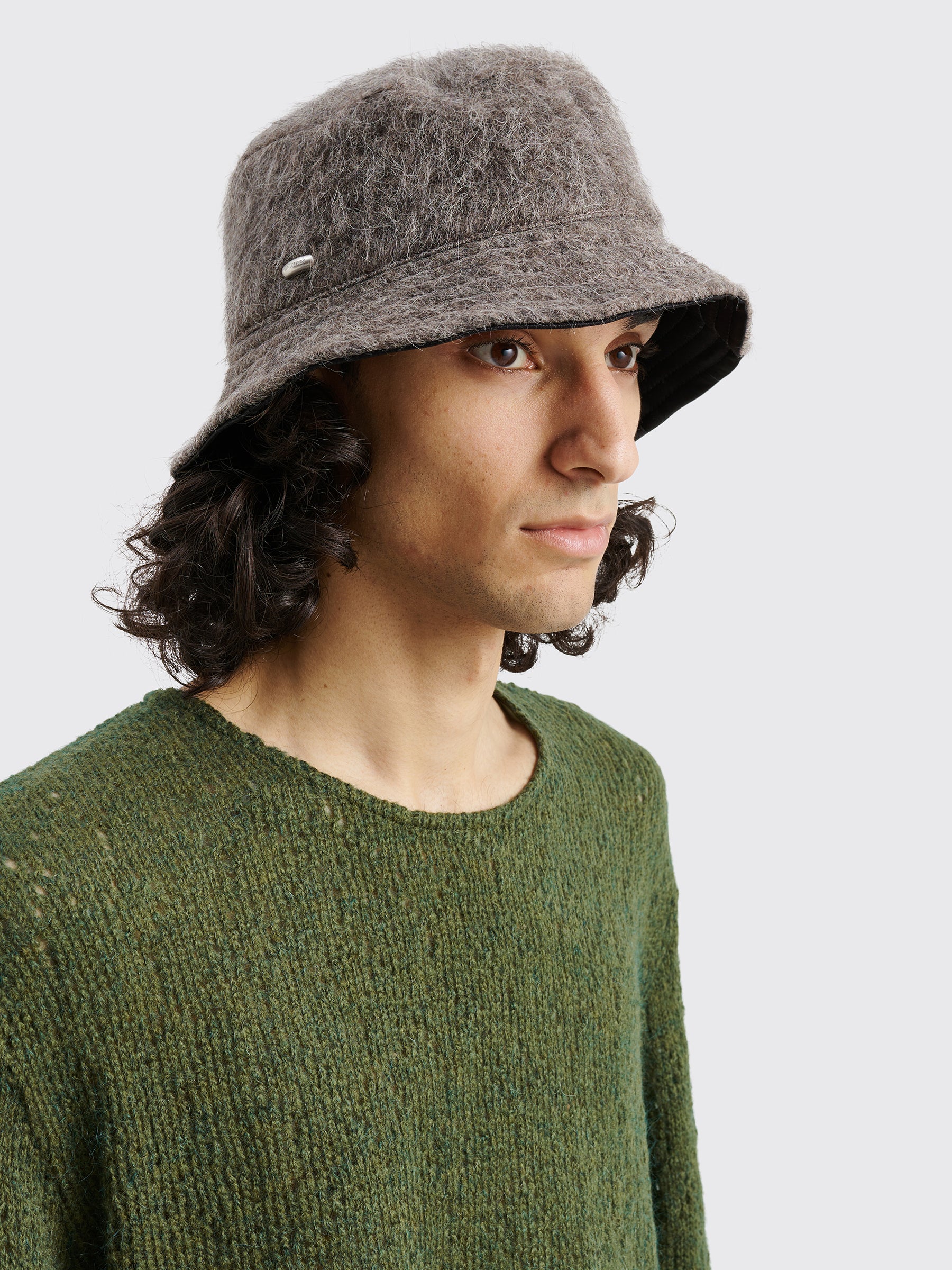 Our Legacy Mohair Bucket Hat Mole Grey