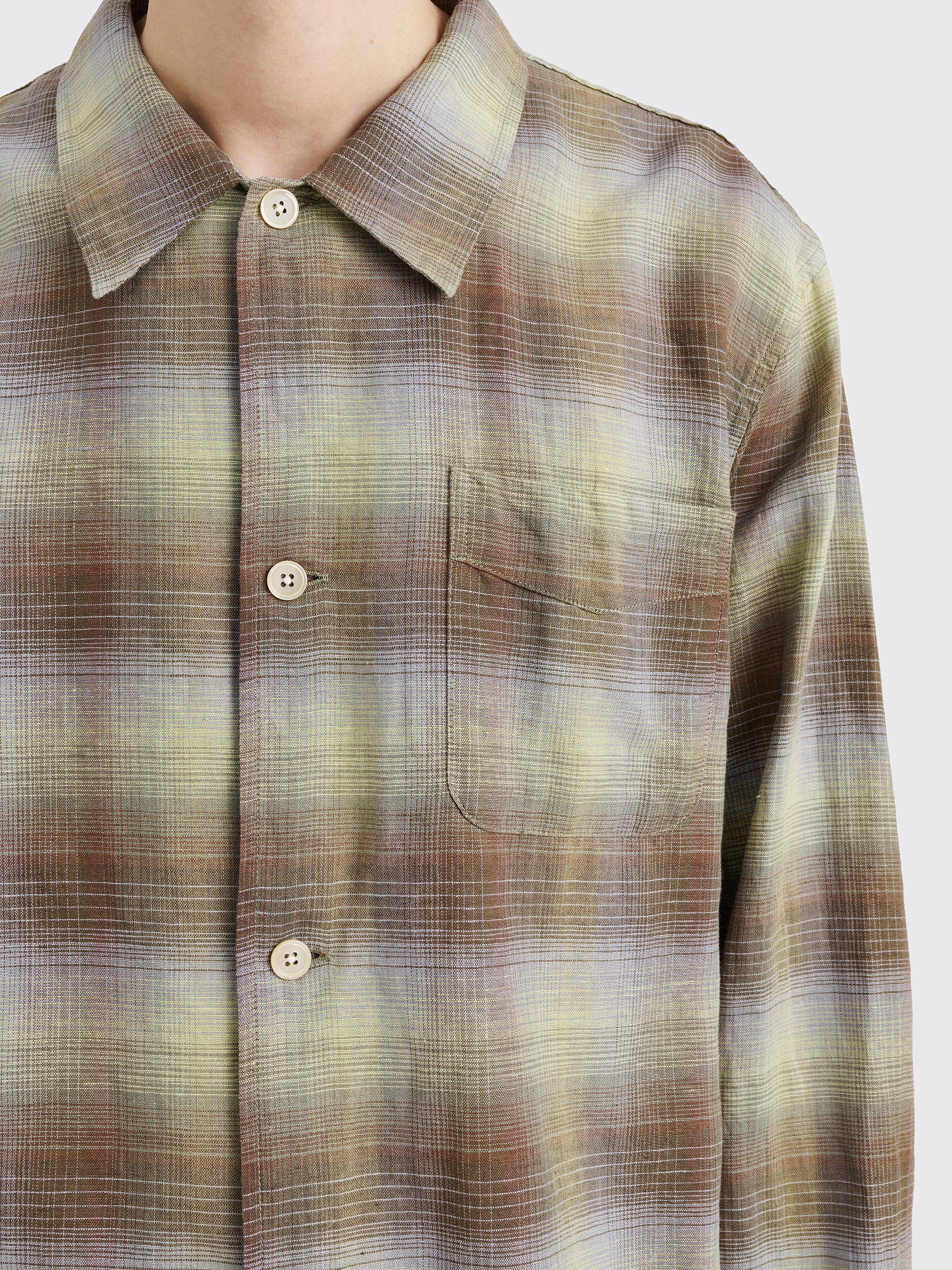 Our Legacy Box Shirt Murky Static Summer Weave