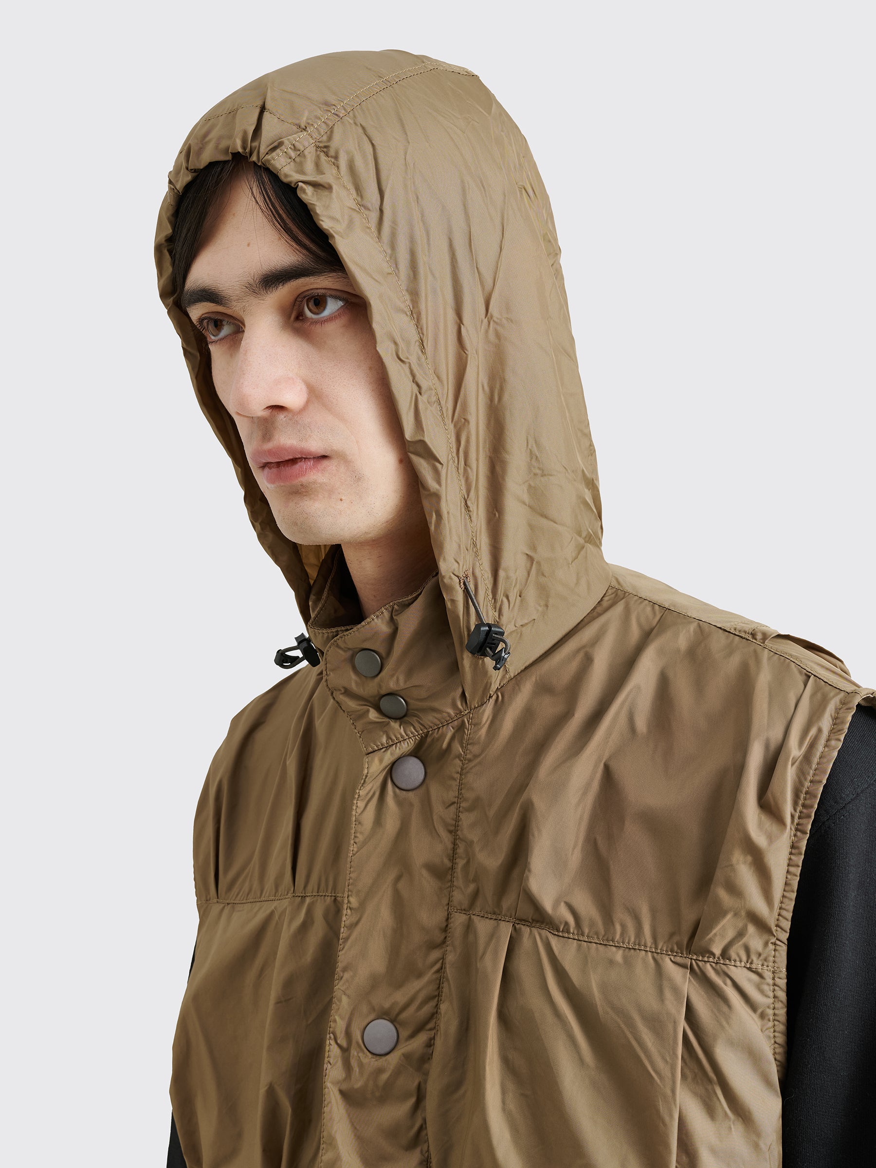 Our Legacy Cropped Exhale Puffa Vest Cavalry Olive Aero Nylon
