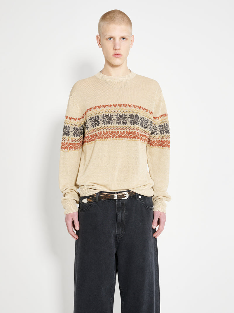 Our Legacy - base roundneck snow fairisle hemp