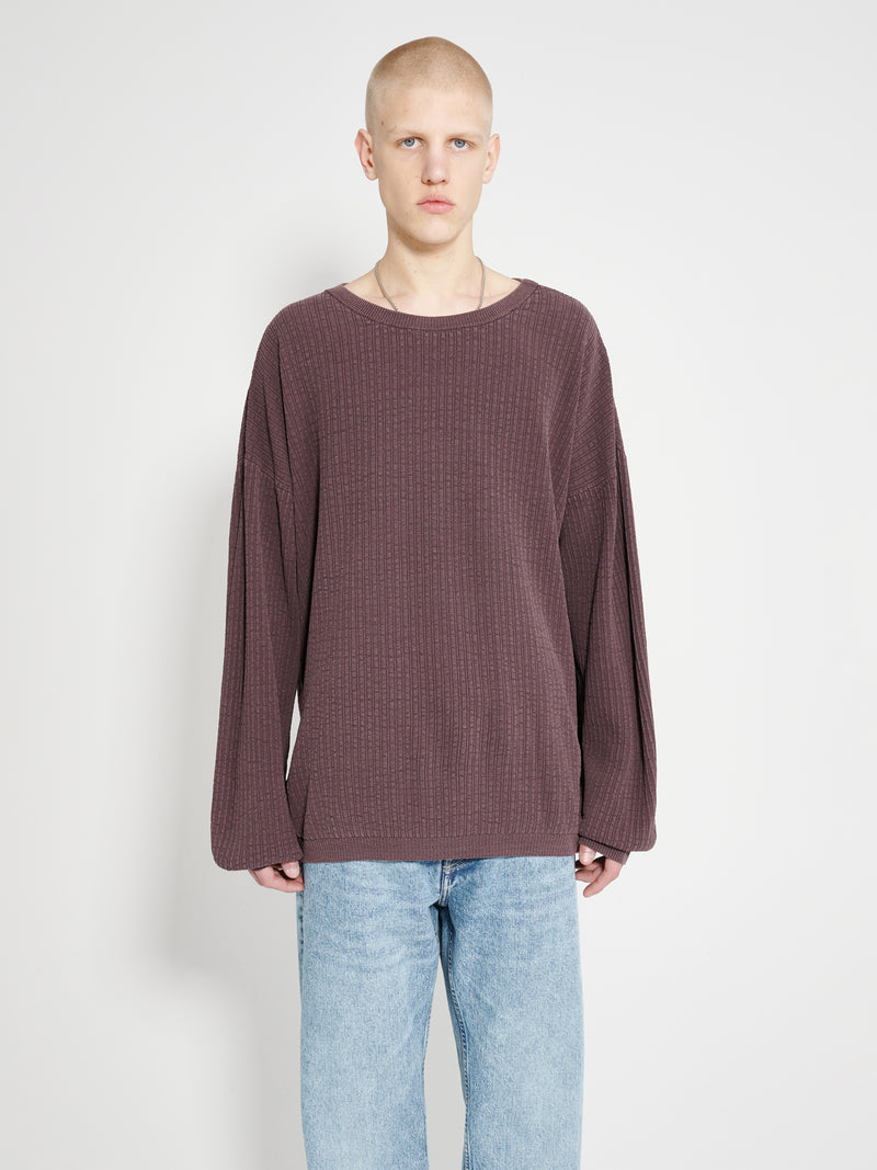 Our Legacy - popover roundneck mystic plum habitable silk