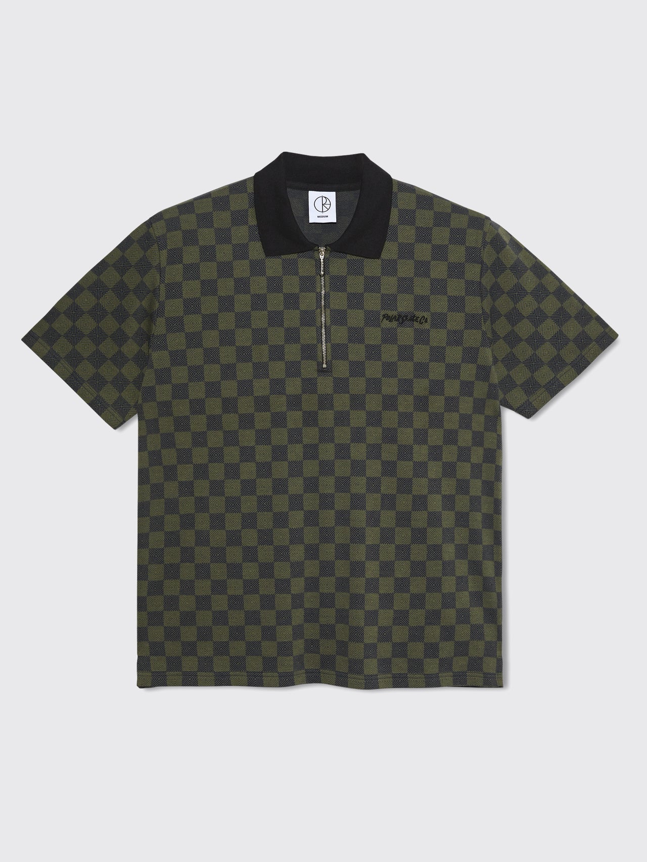 Polar Skate Co. Jacques Polo Shirt Checkered Black Green