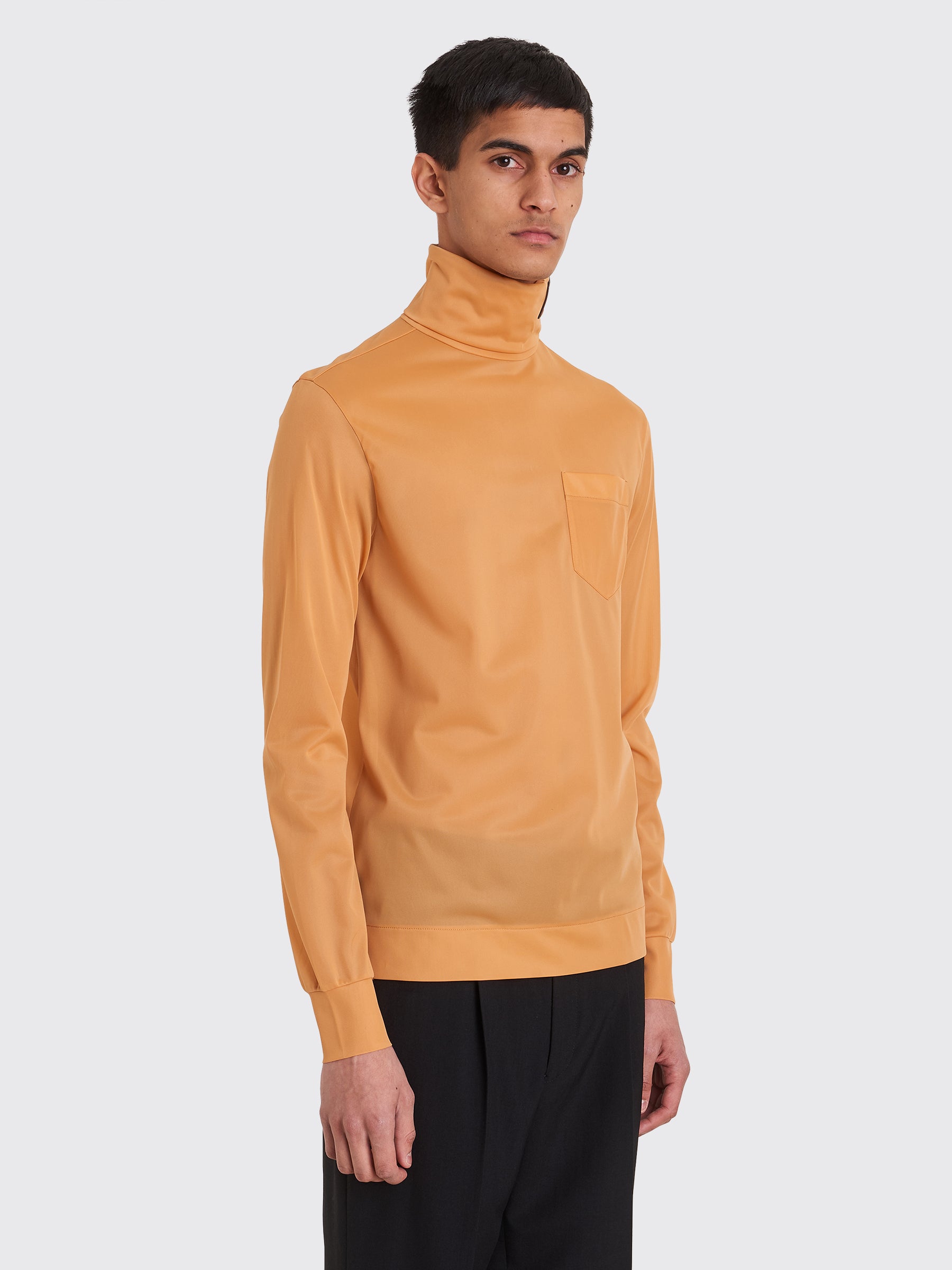 Prada Jersey Turtleneck Beige