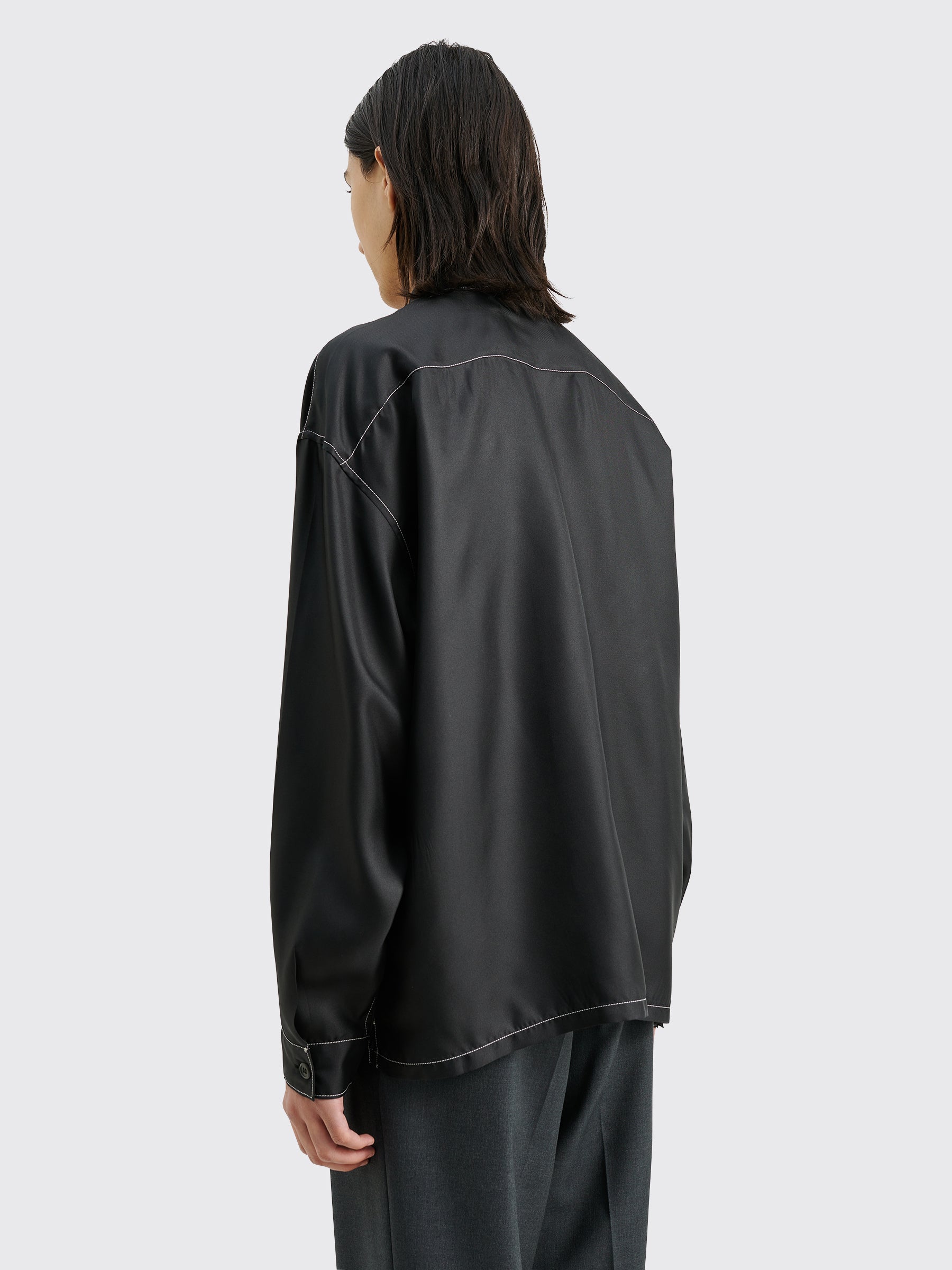 Prada Silk Twill Shirt Black