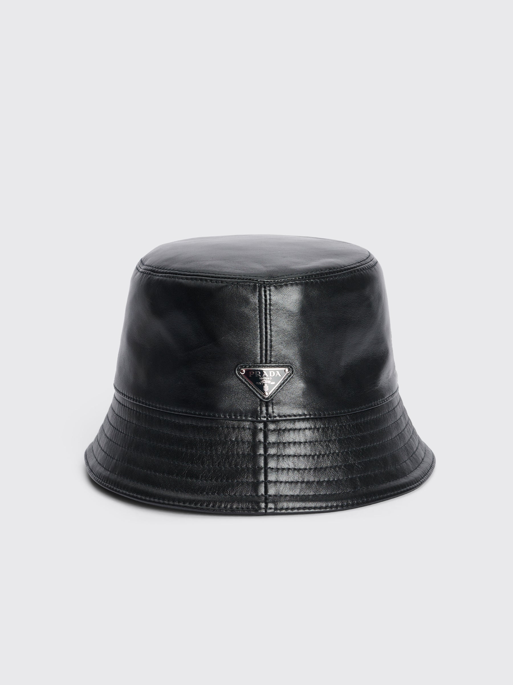 Prada Capelli Hat Nappa Lamb Leather Black