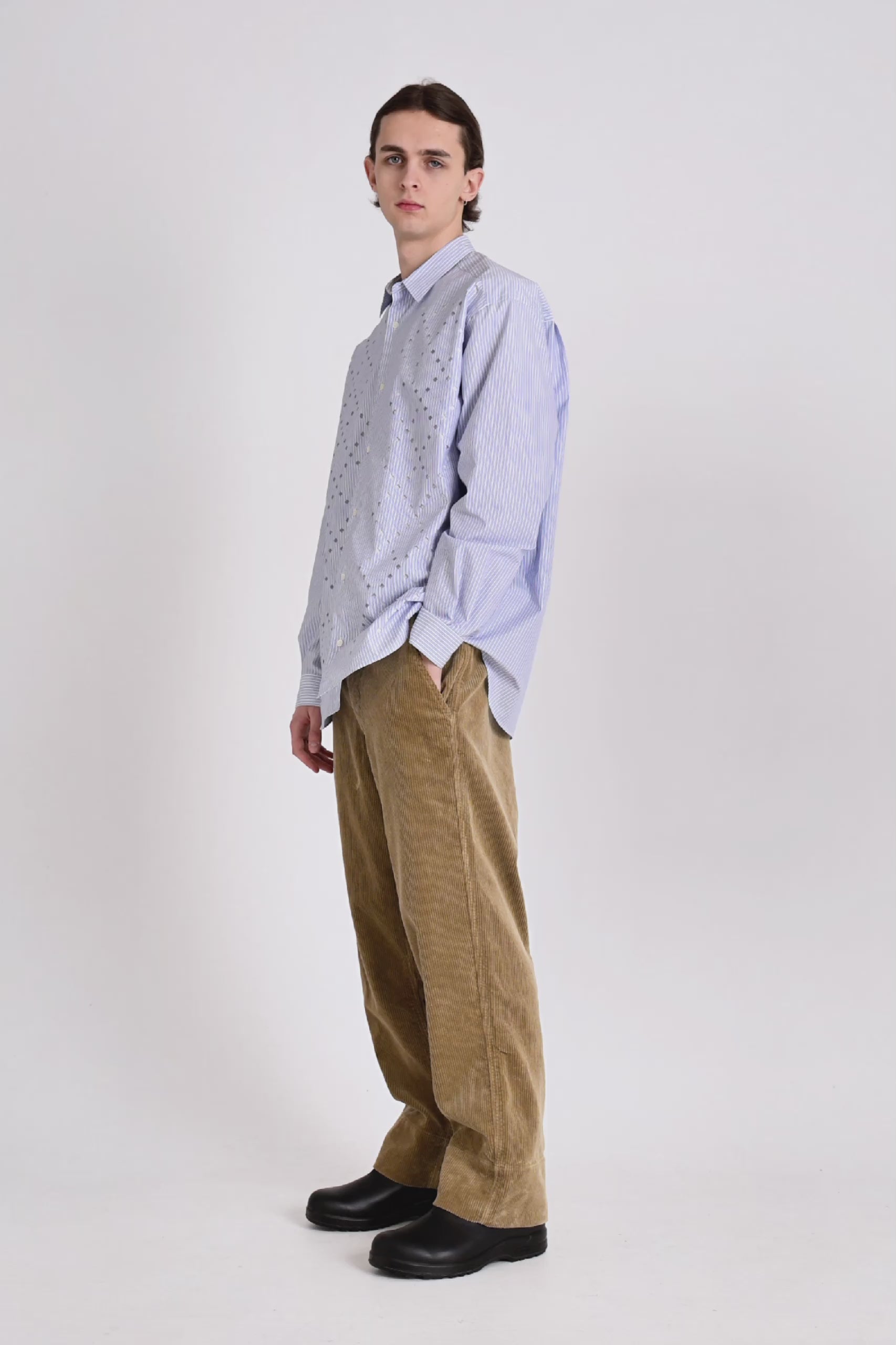 Comme des Garçons Homme Broad Stripe Cut-Out Shirt – Très Bien