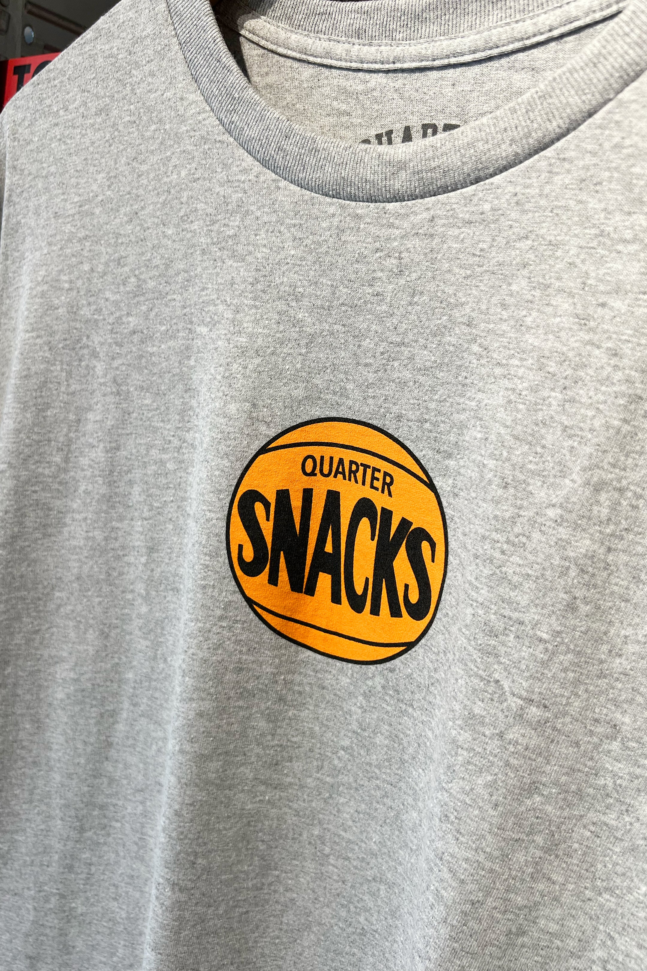 Quartersnacks 70s Logo Tee Heather Grey