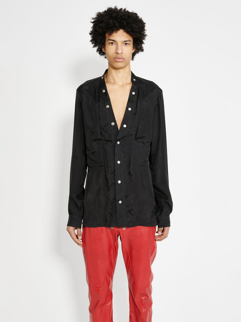 Rick Owens - larry fogpocket shirt black