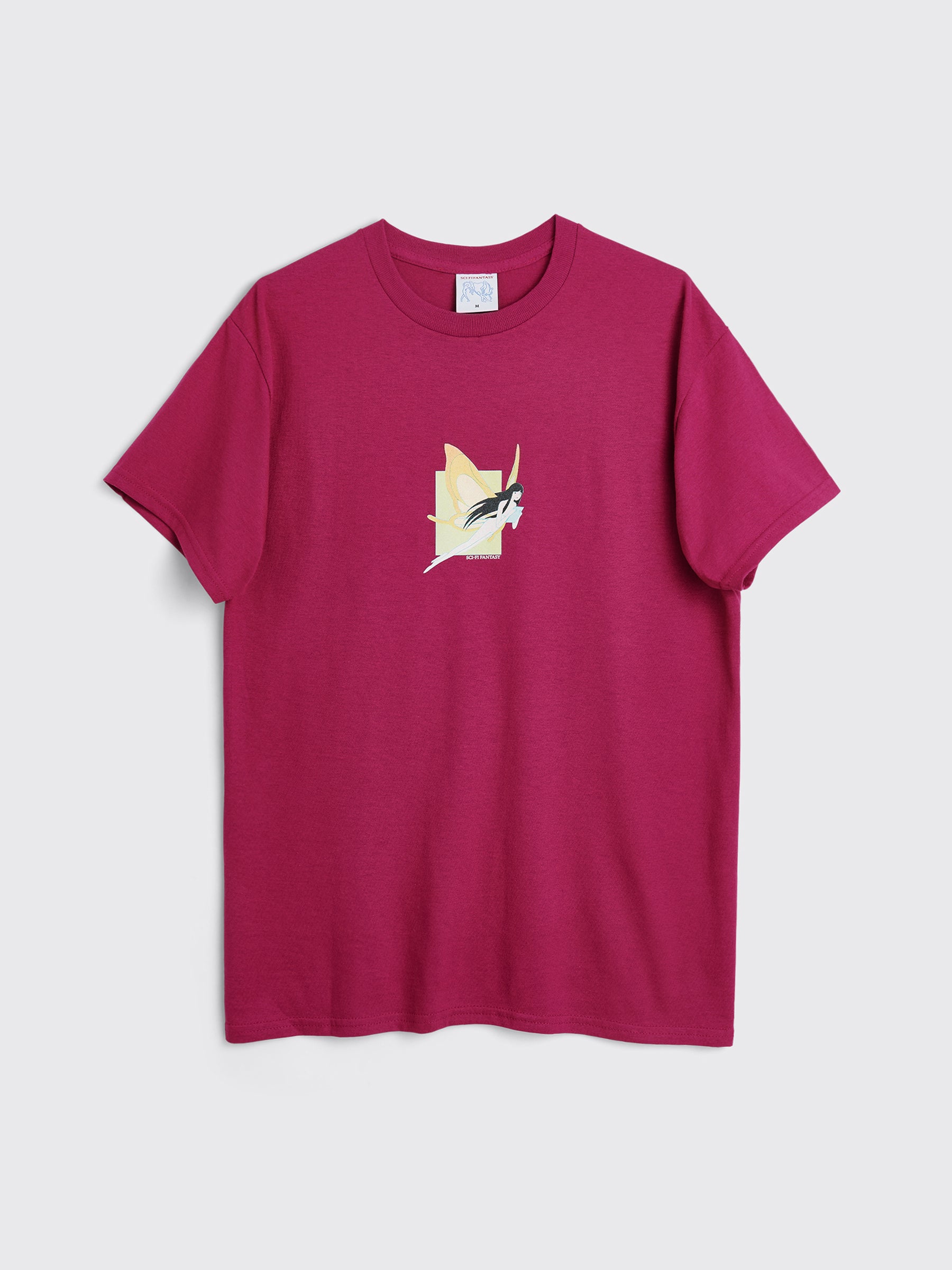 Sci-Fi Fantasy Moth Girl Tee Berry