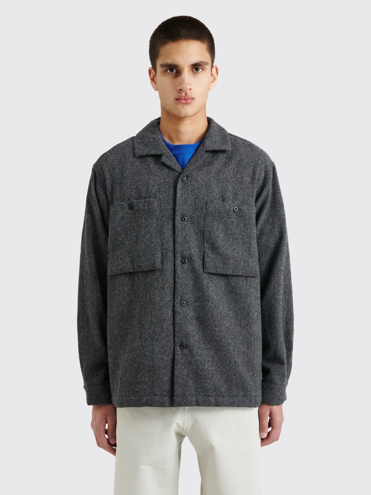 Snow Peak Recycled Wool Field Shirt Charcoal