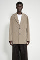 ssstein Windproof Nylon Single Breasted Jacket Taupe