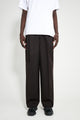 ssstein Long Wide Trousers Dark Brown