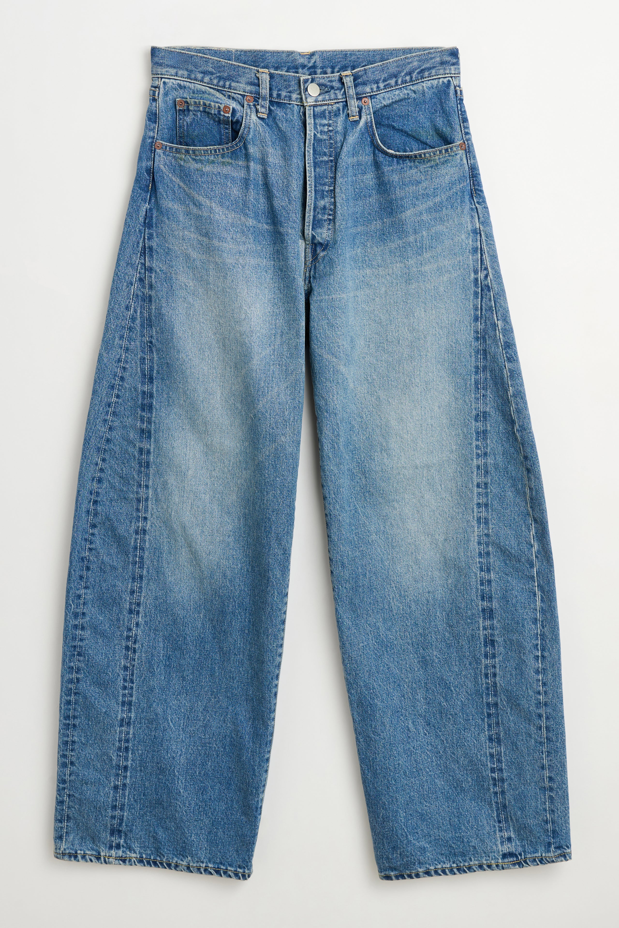 ssstein Deformation Wide Vintage Denim Jeans Indigo