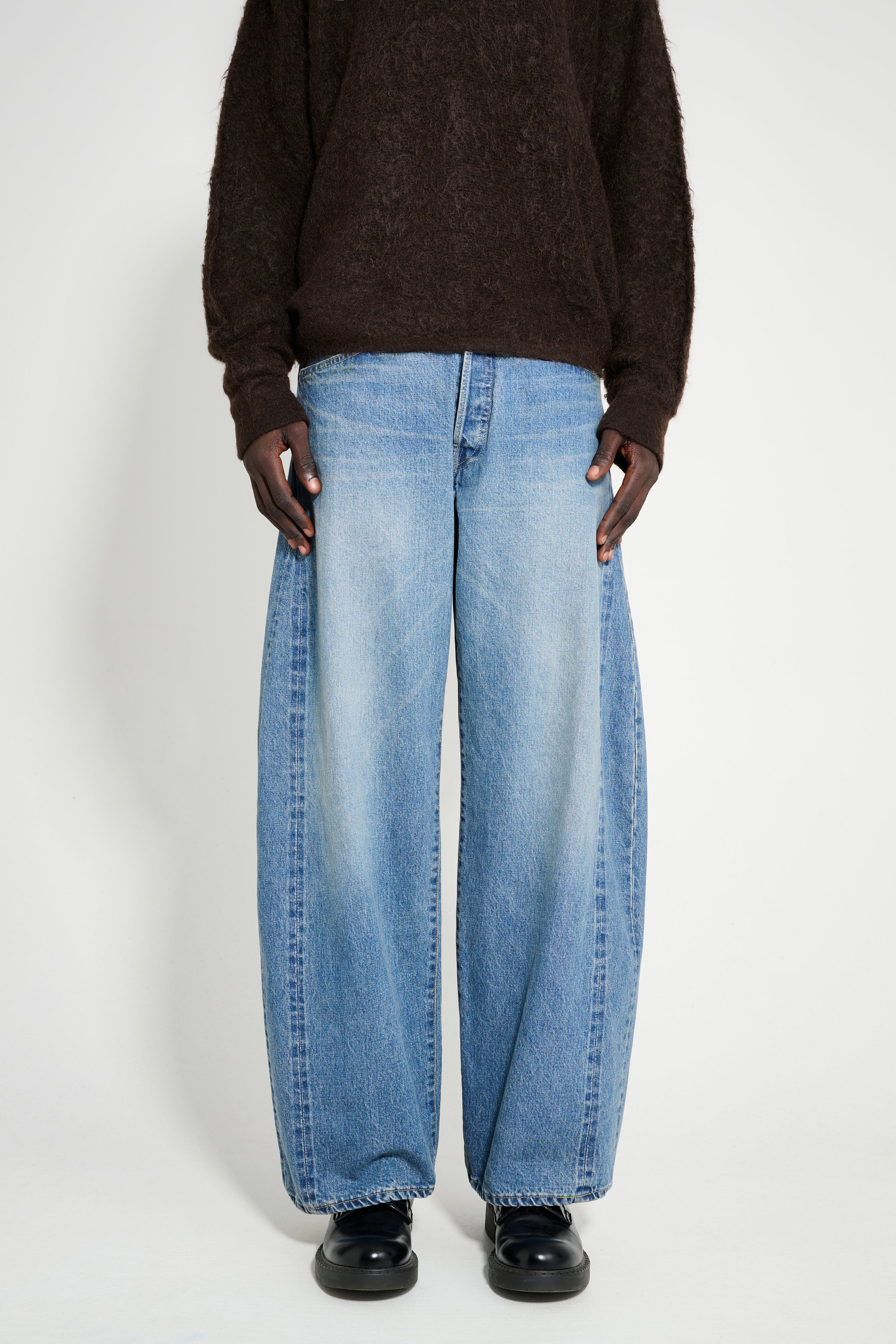 ssstein Deformation Wide Vintage Denim Jeans Indigo